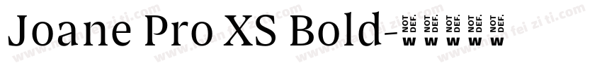 Joane Pro XS Bold字体转换